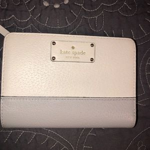 GRAY, WHITE, & GOLD KATE SPADE WALLET
